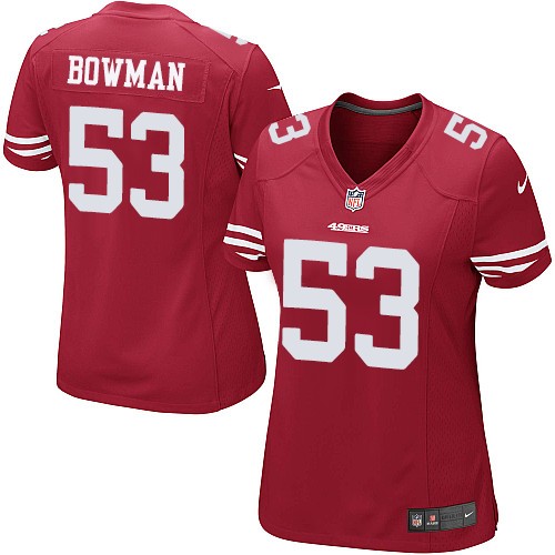 Women's Limited NaVorro Bowman Nike Jersey Red Home - #53 NFL San Francisco 49ers